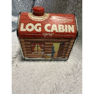 Vintage 1987 Log Cabin Syrup Tin 100th Anniversary